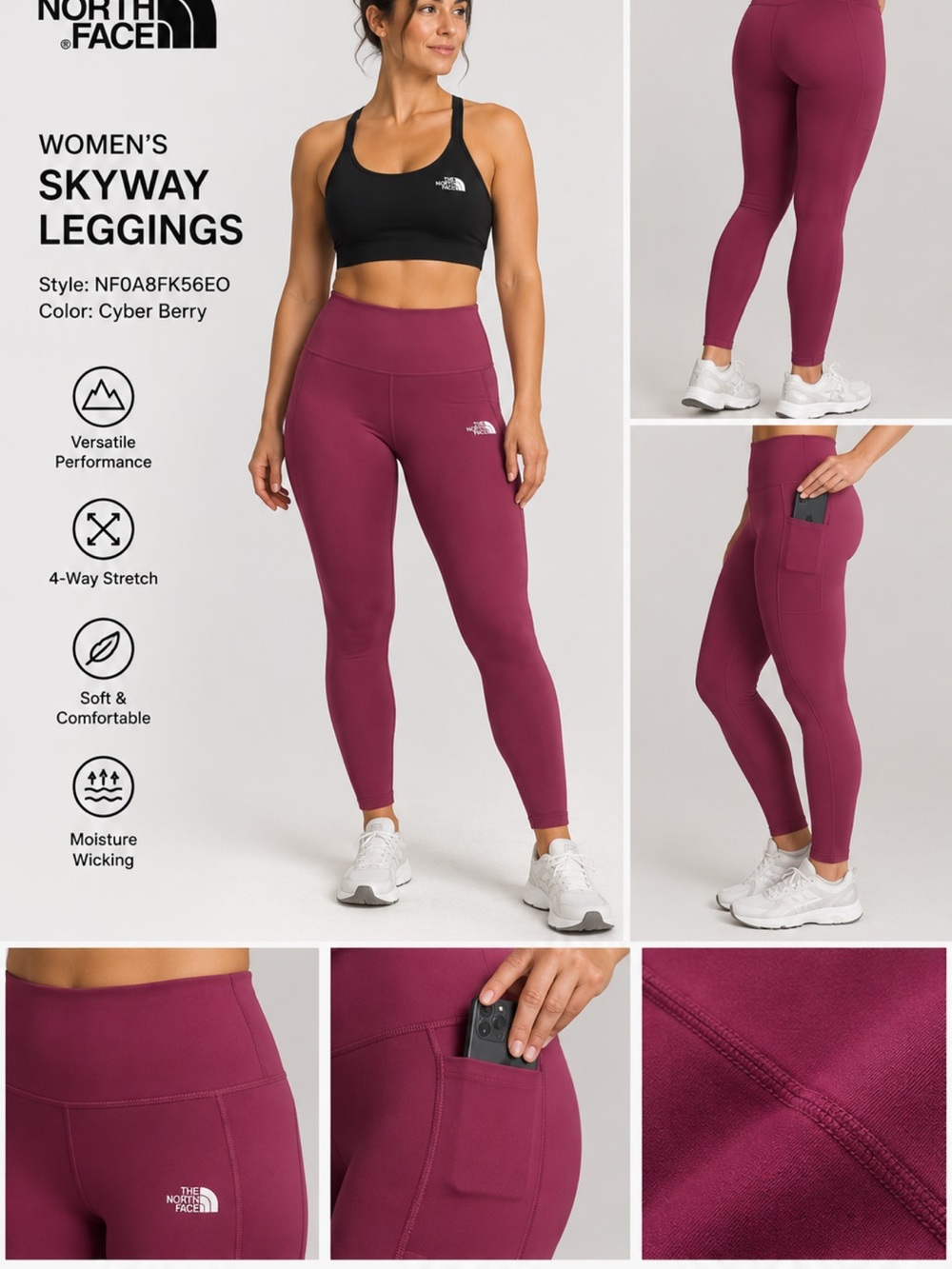 The North Face Skyway Leggings Cyber Berry Women’s Medium NWT
